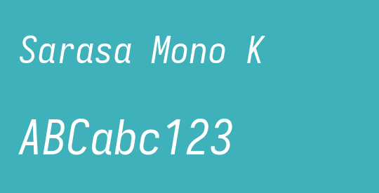 Sarasa Mono K