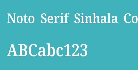 Noto Serif Sinhala Condensed SemiBold