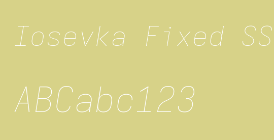 Iosevka Fixed SS10 ThExObl