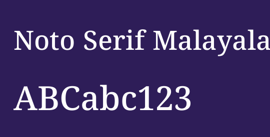 Noto Serif Malayalam Medium