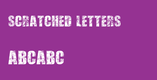 Scratched Letters