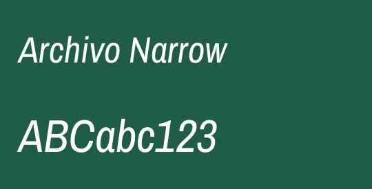 Archivo Narrow