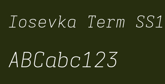 Iosevka Term SS16 XLtEx