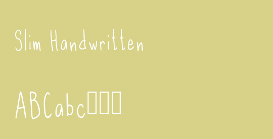 Slim Handwritten