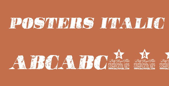 POSTERS ITALIC PERSONAL USE