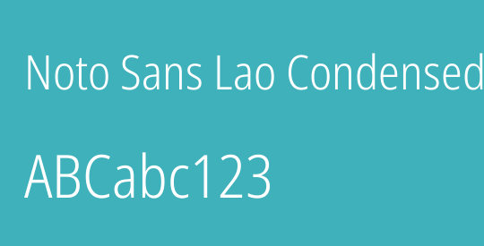 Noto Sans Lao Condensed Light