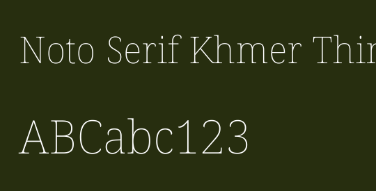 Noto Serif Khmer Thin