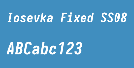 Iosevka Fixed SS08 Extrabold