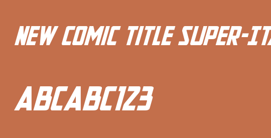 New Comic Title Super-Italic