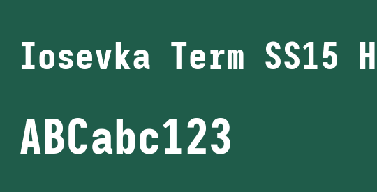 Iosevka Term SS15 Heavy