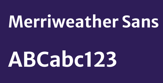 Merriweather Sans
