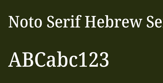 Noto Serif Hebrew SemiCondensed Medium