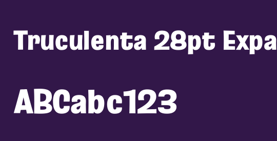 Truculenta 28pt Expanded Black