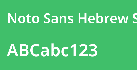 Noto Sans Hebrew SemiBold