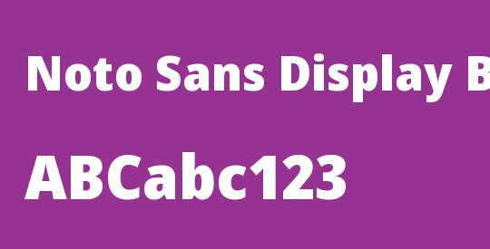 Noto Sans Display Black