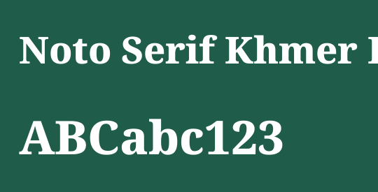 Noto Serif Khmer ExtraBold