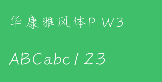 华康雅风体P W3
