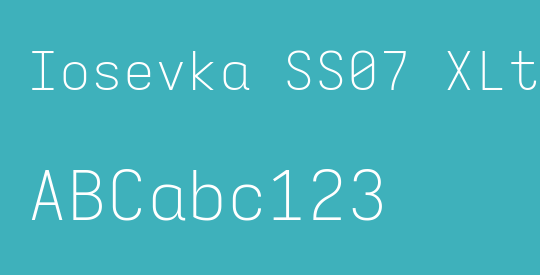Iosevka SS07 XLtEx