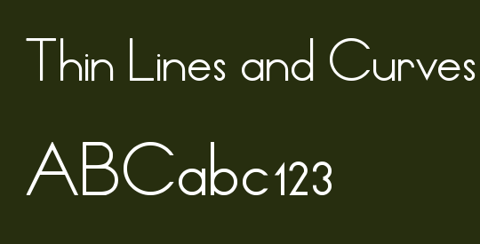 Thin Lines and Curves