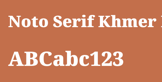 Noto Serif Khmer Black