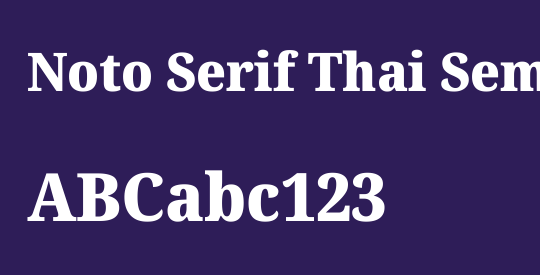 Noto Serif Thai SemiCondensed Black