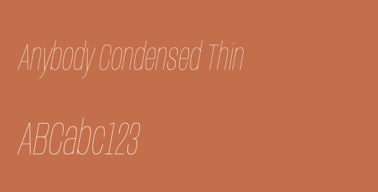 Anybody Condensed Thin