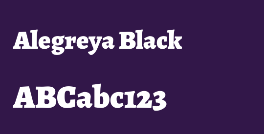 Alegreya Black