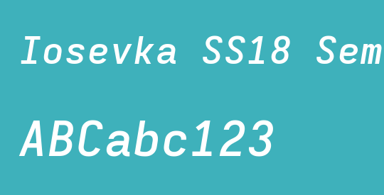 Iosevka SS18 Semibold Extended
