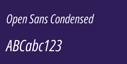 Open Sans Condensed