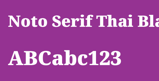 Noto Serif Thai Black