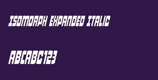Isomorph Expanded Italic