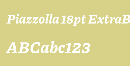 Piazzolla 18pt ExtraBold