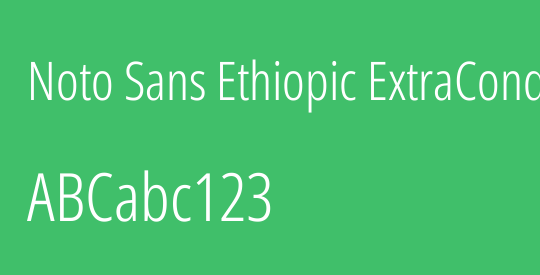 Noto Sans Ethiopic ExtraCondensed Light