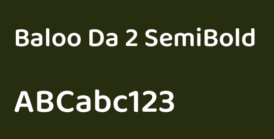 Baloo Da 2 SemiBold