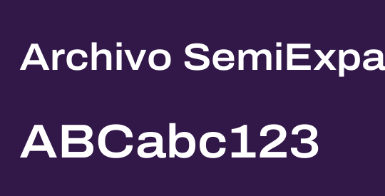 Archivo SemiExpanded SemiBold