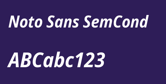 Noto Sans SemCond