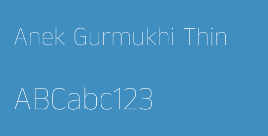 Anek Gurmukhi Thin