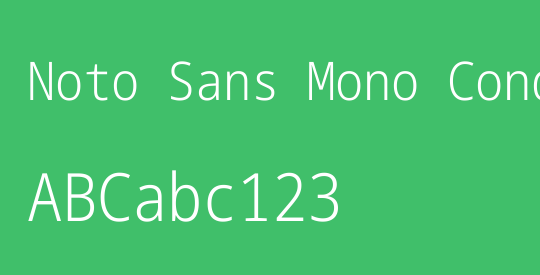 Noto Sans Mono Condensed Light