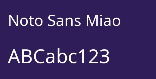 Noto Sans Miao