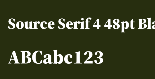 Source Serif 4 48pt Black