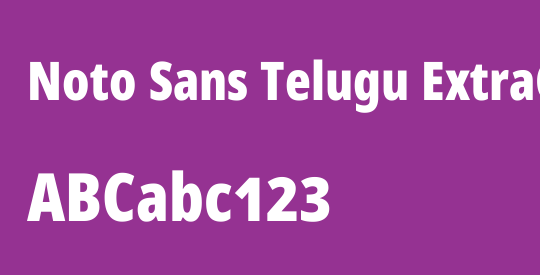 Noto Sans Telugu ExtraCondensed Black