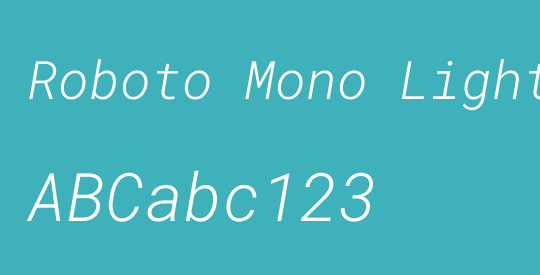 Roboto Mono Light