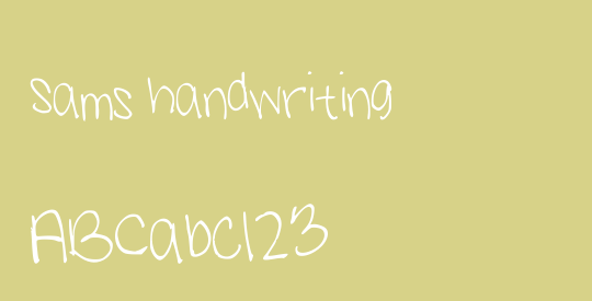Sams handwriting