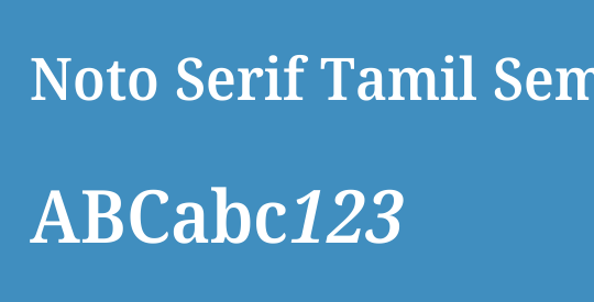 Noto Serif Tamil SemiCondensed SemiBold