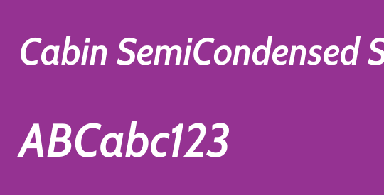 Cabin SemiCondensed SemiBold