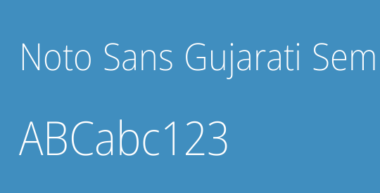 Noto Sans Gujarati SemiCondensed ExtraLight