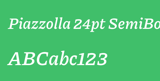 Piazzolla 24pt SemiBold
