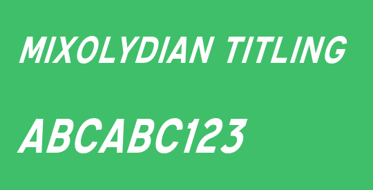 Mixolydian Titling