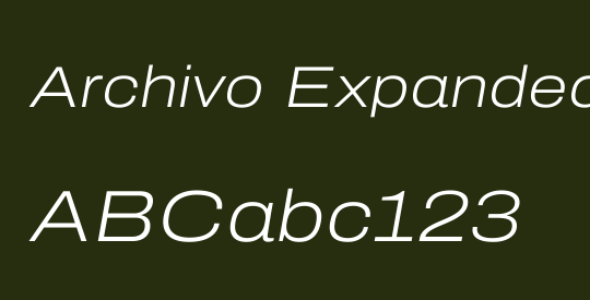Archivo Expanded ExtraLight