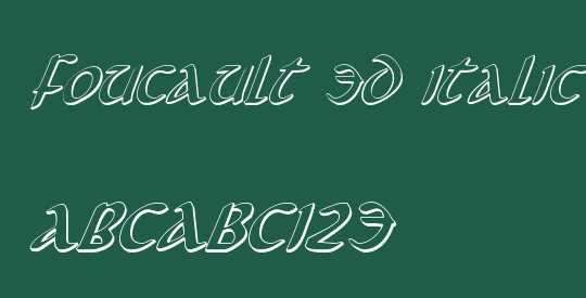 Foucault 3D Italic